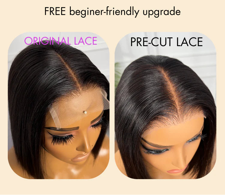 Bone Straight Blunt Bob Wig | Ready-to-Go 4×4 Lace