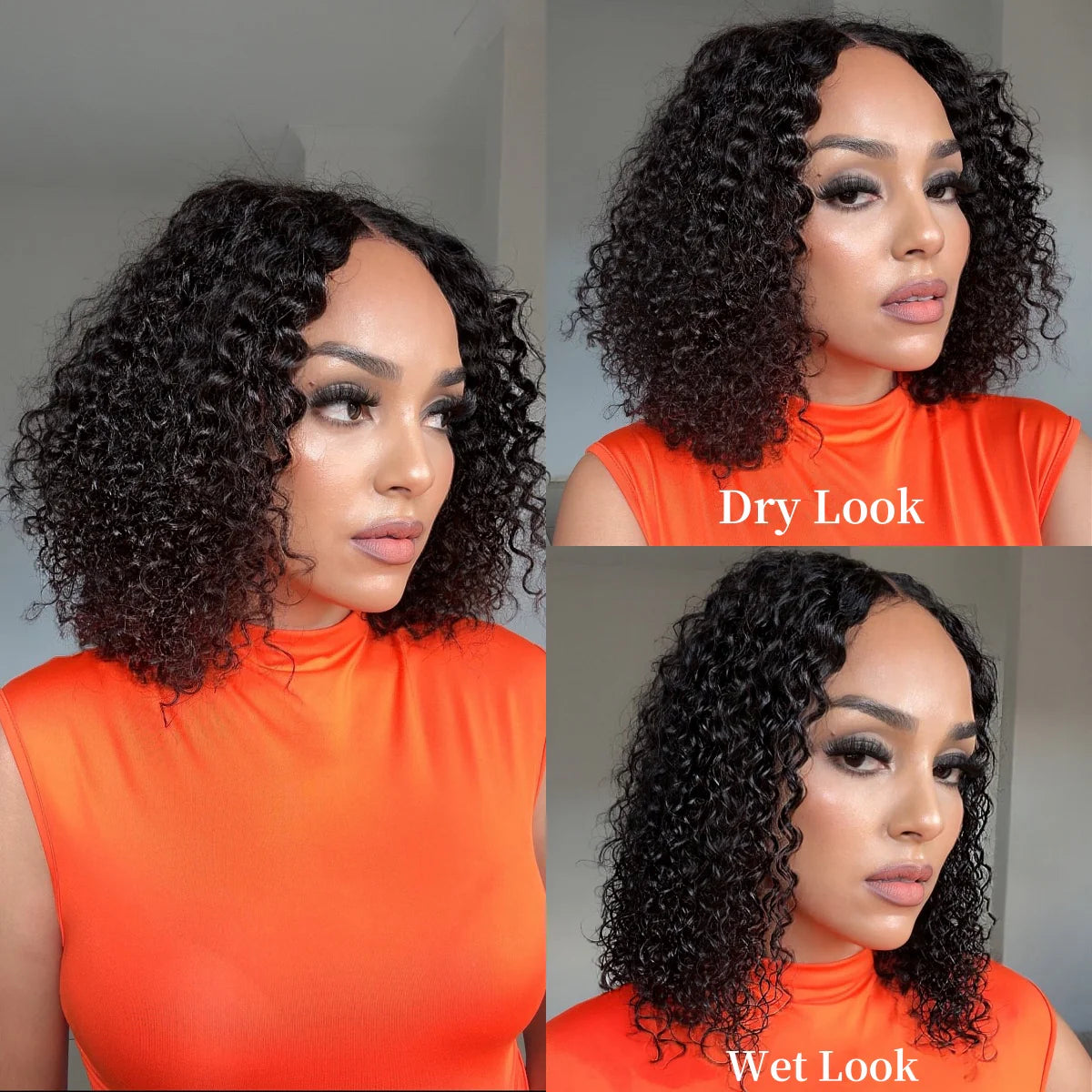 Glueless Deep Curl Bob Wig | 180% Density | 4×4 Lace Closure