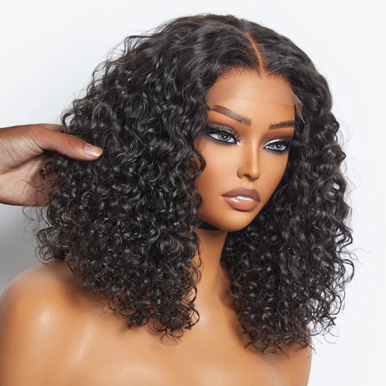 Glueless Deep Curl Bob Wig | 180% Density | 4×4 Lace Closure